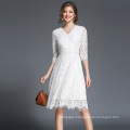 New arrival women dress lace dress V neck fashion dress